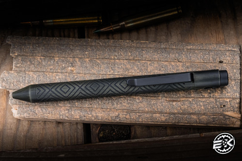 Nottingham Tactical TiButton Titanium Pen Marksman OD/Black Distressed Cerakote 5" Parker RHSL