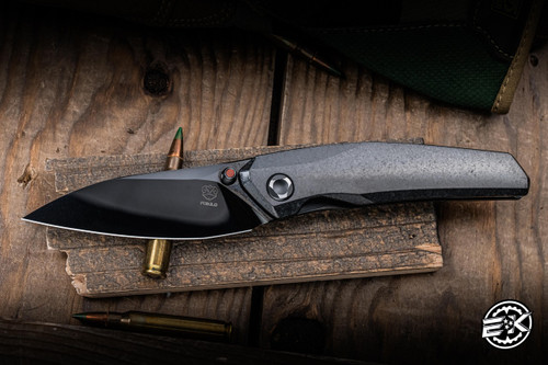 Poikilo Blade VK-Zen Midtech Knife Crystal Titanium Accents 3.4" DLC Mirror Polish