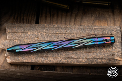 Nottingham Tactical TiButton Exotic Pen Full Spiral Flute OilSlick Zirconium 5" Parker RHSL