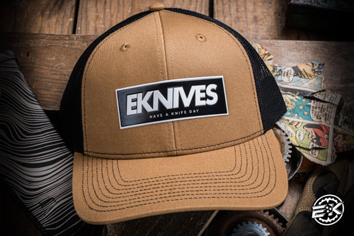 EK Trucker Hat Rectangle Patch One Size Fits All Old Gold-Black
