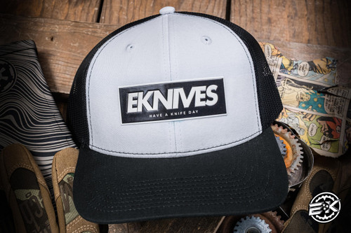 EK Trucker Hat Rectangle Patch One Size Fits All White-Black