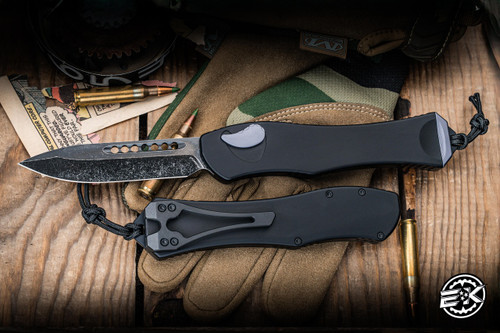 Heretic Knives Hydra V4 OTF Automatic Knife Black 3.6" MagnaCut Battleworn DLC H407-16A