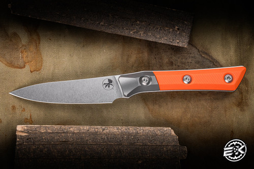 Microtech Paring Fixed Blade Knife Ember G10 3.5" M390 Stonewash 3500B-10EM