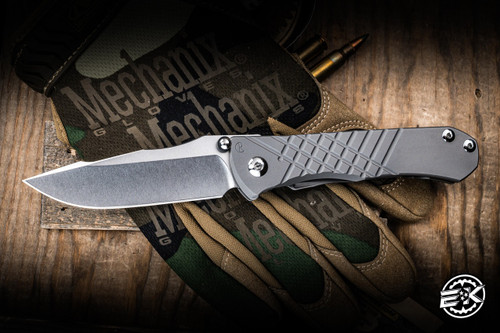Preowned-Chris Reeve Knives Umnumzaan Glass Blasted Drop Point UMN-1012