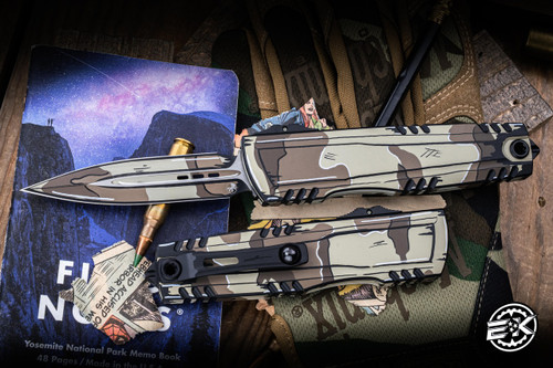 Microtech Luminary ZBP OTF Automatic Knife Desert Camo Comic Strip 3.5" M390 Dagger 1270-1DRCCOMICS