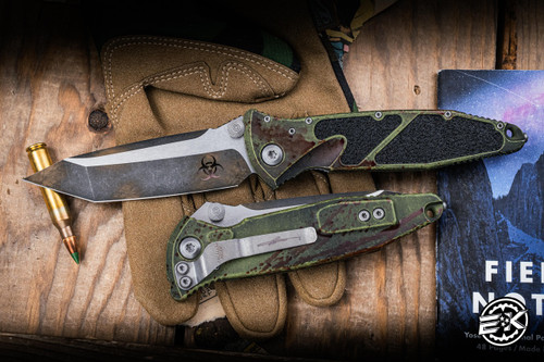 Microtech Socom Elite Manual Folding Knife Outbreak Aluminum 4" M390 Tanto 161-1OBS