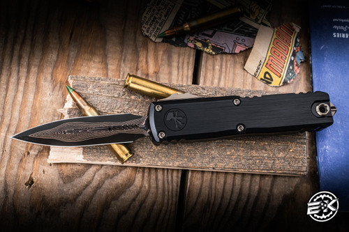 Microtech Marfione Select UTX-85 Gen III OTF Automatic Knife 3.1" Dagger Baker Forge CopperMai Damascus 1232-16MS1-1