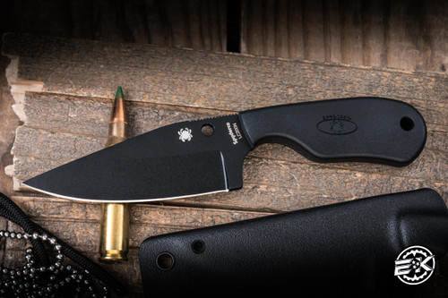 Spyderco Perrin Subway Bowie Fixed Blade Knife FRN 2.8" LC200N Clip Point Black CFB48PBBK