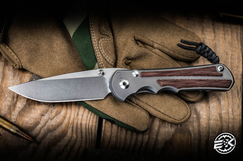 Preowned-Chris Reeve Knives Large Inkosi Titanium 3.6" MagnaCut Drop Point Stonewash LIN-1016