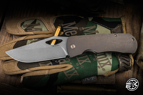 McNees Knives Dixon Folding Knife Bronze Titanium 3.75" MagnaCut Satin