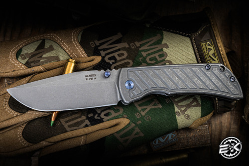 Mcnees Knives MAC2 Atomic Purple Fastback Titanium 3.5" MagnaCut Drop Point Satin