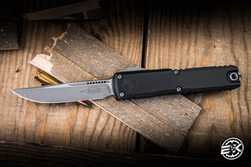 Preowned-Microtech Ultratech ZBP OTF Automatic Knife 3.5" M390 Apocalyptic Stonewash 1121-10AP