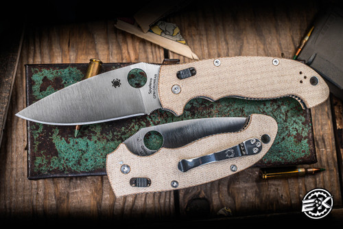 Spyderco Manix 2 XL Ball Bearing Lock Folding Knife Brown G10 3.9" Cruwear C95MPCW2 Clip Point Satin