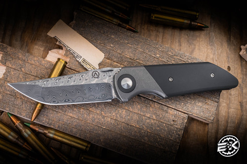 Preowned-Alliance Designs "Kraken" Zirconium Bolsterlock 3.25" Tanto Damasteel