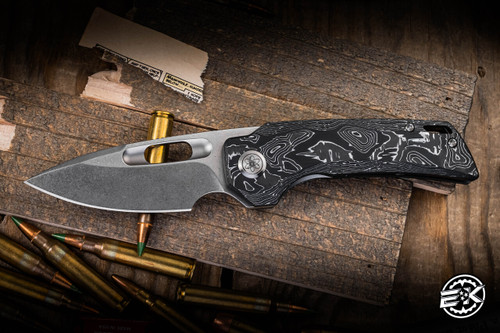 Preowned-EMP EDC Nymble Folding Knife Carbon Fiber Titanium 3" M390 Stonewash