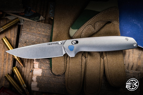 Preowned-Tactile Knife Maverick Crossbar Lock Titanium Folder 3.5" MagnaCut