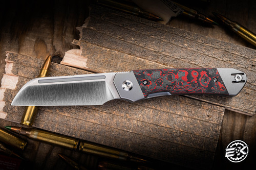 Preowned-Divo Knives Lush Lava Flow Fat Carbon  3" S90V