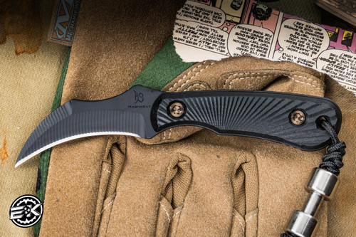 RMJ Tactical "Gym Rat" Fixed Blade Knife Black G10 2.4" Nitro-V Graphite Black Cerakote