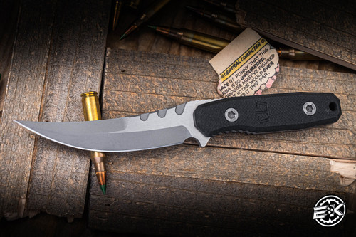Blackside Customs Cat-5 Covert Fixed Blade Knife G10 4.8" 154CPM Two Tone Graymatter