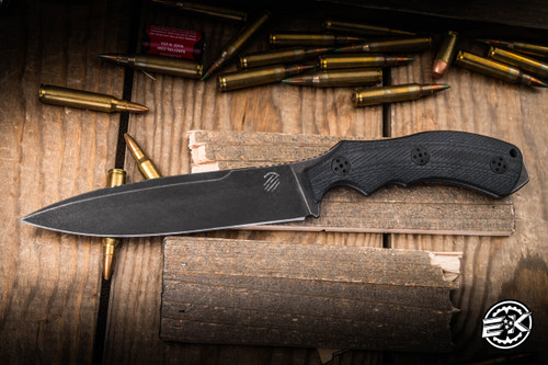 Preowned-Bastinelli Knives "Raptor L" Fixed Blade 5.6" M390 Dark Stonewash