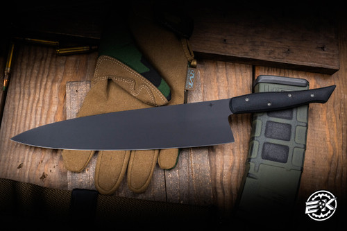 Toor Knives Myers Chef Kitchen Knife Black G10 9.5" MagnaCut Black