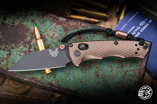 Preowned-Benchmade Full Immunity AXIS Lock Folding Knife FDE 2.5" Wharncliffe Black 290BK-1