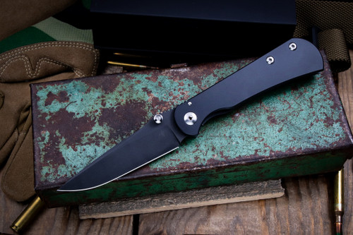 Preowned-Toor Knives Merchant 2.0 Carbon Folding Knife Titanium Black 3.4" Drop Point