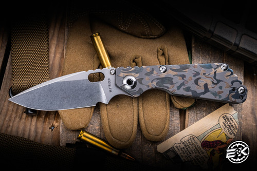 Mick Strider Knives SnG Hurricane Camo Titanium 3.5" S30V Stonewash