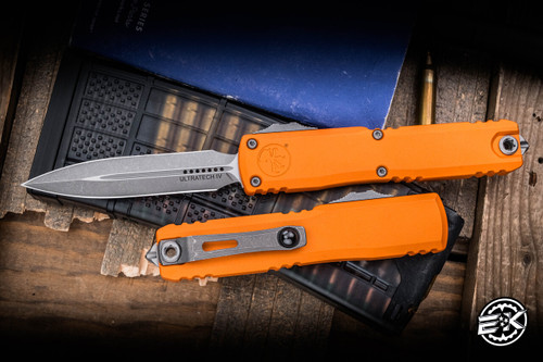 Microtech Ultratech Gen IV OTF Automatic Knife Tequila Sunrise 3.5" M390 Apocalyptic Dagger 11224-10APTE