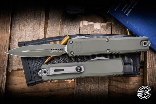 Microtech Ultratech Gen IV OTF Automatic Knife Moss Green Cerakote 3.5" M390 Apocalyptic Dagger 11224-1MG-C21Z13