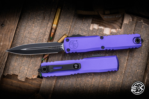 Microtech Ultratech Gen IV OTF Automatic Knife Purple 3.5" M390 Dagger 11224-1PU
