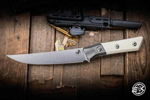 Microtech Boning Kitchen Knife Ivory G10 6" M390 Stonewash 3100B-10IV