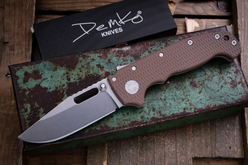Demko Knives MGAD20 Folding Knife Earth G10 3.6" MagnaCut Clip Point