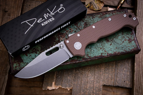 Demko Knives MGAD20S Slim Earth G10 3.6" MagnaCut Clip Point