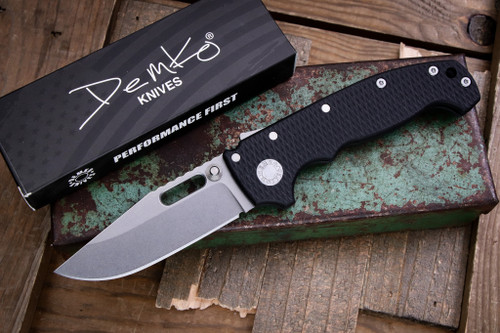Demko Knives MGAD20S Slim Black G10 3.6" MagnaCut Clip Point