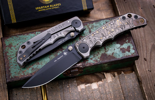 Spartan Blades SHF Harsey Custom Folder Battle Titanium 4" MagnaCut DLC