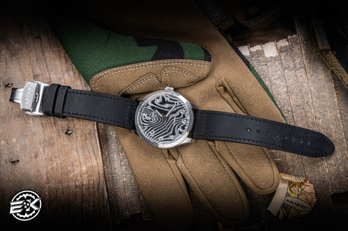 Layer Watches Custom 43MM 316L Damascus Leather Band