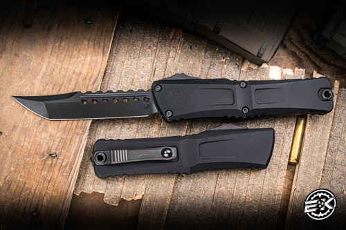 Microtech Combat Troodon Gen III OTF Automatic Knife Black Shadow 3.4" M390 Hellhound DLC 1219-1DLCTSH