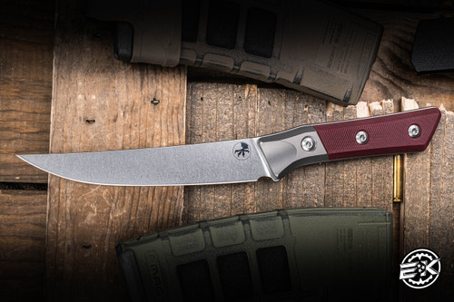 Microtech Boning Kitchen Knife Merlot G10 6.1" M390 Stonewash 3100B-10MR