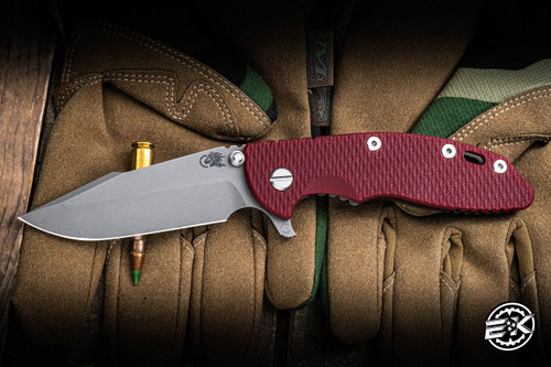 Rick Hinderer Knives XM-18 Folding Knife Red G10 3.5" MagnaCut Working Finish