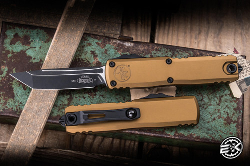 Microtech UTX-85 Gen IV OTF Automatic Knife Tan 3" M390 Tanto 12334-1TA