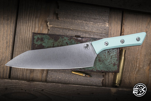 Microtech Chef Kitchen Cutlery Knife Carribean G10 8" M390 Stonewash 3000-10CA