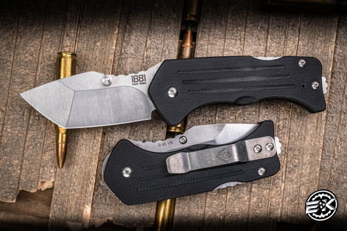 Medford 1881 Knife Works Lombard Folding Knife Black 2.45"  S45VN Tumbled Tanto