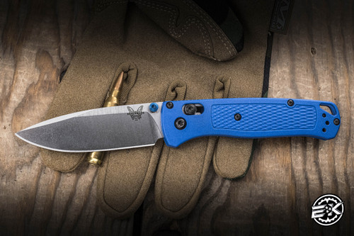Preowned-Benchmade 535 Bugout AXIS Blue 3.24" S30V Satin Drop Point