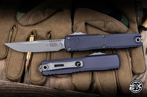 Microtech Ultratech Gen IV OTF Automatic Knife Graphite Aluminum 3.4" M390 Apocalyptic Stonewash 11214-10APGP