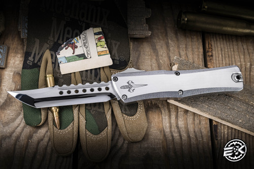 Microtech Combat Troodon Gen III OTF Automatic Knife 4" Hellhound Tanto Mirror Polish Satin 1219-MPHHSASL