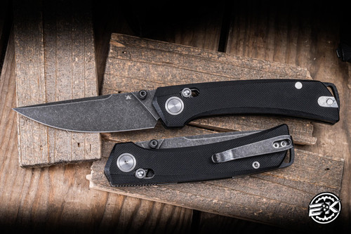 Skallywag Tactical Porpoise Folding Knife Black G10 3.5" N690 Spear Point