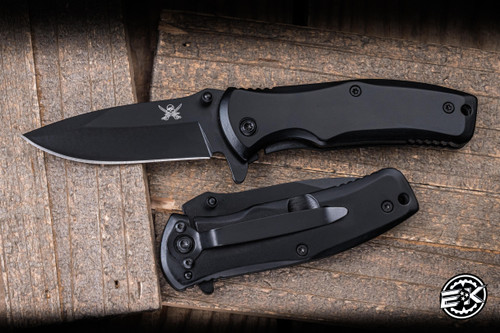 Skallywag Tactical Mini Jack Folding Knife Black Stainless Steel 2.5" Drop Point Black