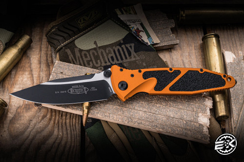 Microtech Socom Elite Manual Folding Knife Orange Tangerine Aluminum 4" M390 Drop Point Black 160-1OT
