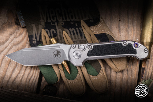 Microtech Marfione Select LUDT Automatic Folding Knife Titanium Purple Accents 3.4" M390 Tanto Stonewash 1136-10MS6